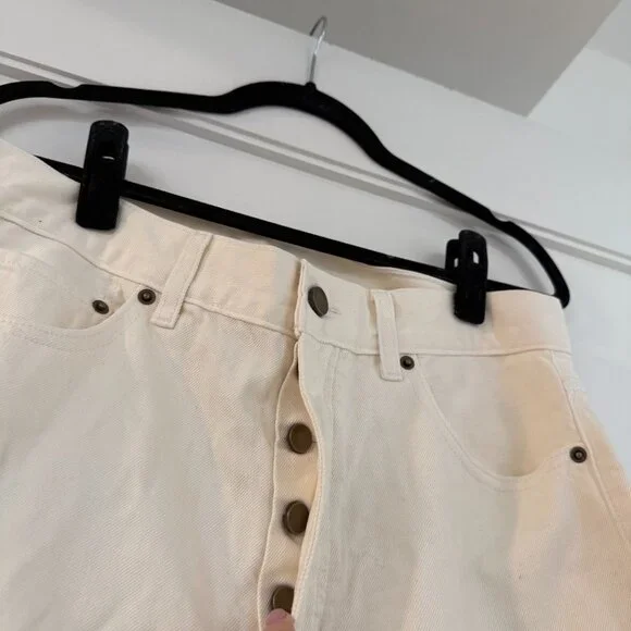 Fear Of God Essentials 5 Pocket Denim Jeans In Cloud Dancer Straight Leg